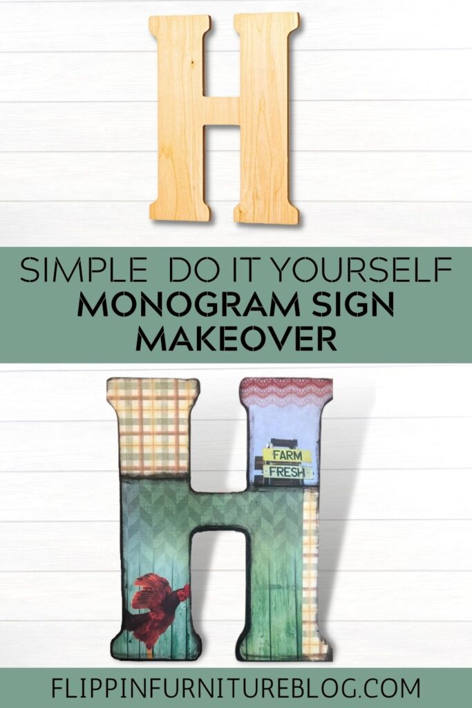 Simple DIY Monogram Sign Makeover