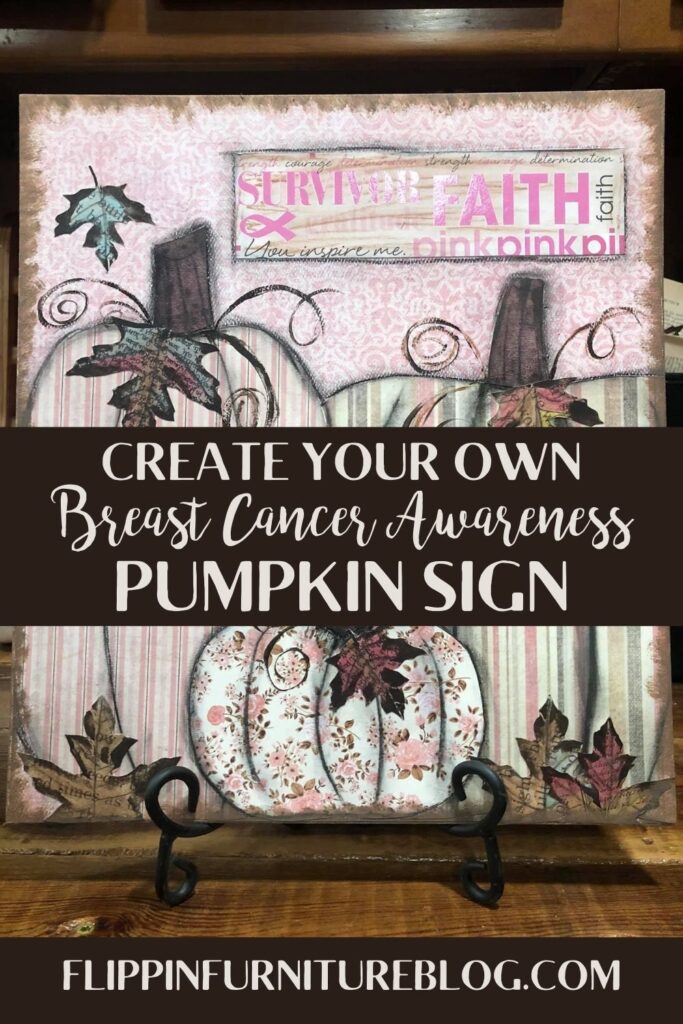 Create Your Own Breast Cancer Awareness Pumpkin Sign