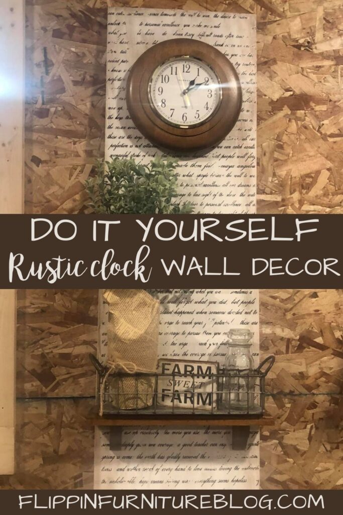Do It Yourself Rustic Clock Wall Decor