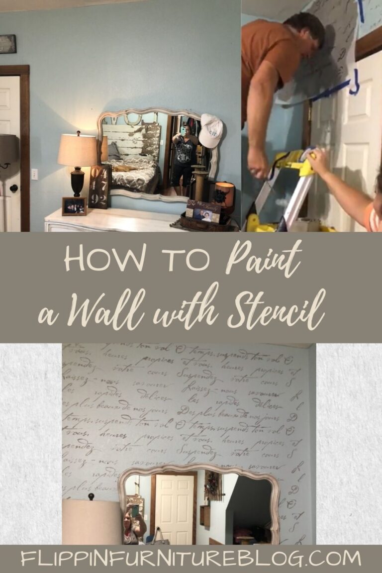 How to Paint a Stencil on a Wall Flippin Furniture