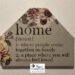 Floral home sign using floral transfers and stencils