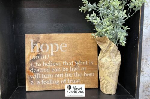 Stenciled Sign for hope