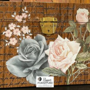 metal file box makeover using transfers