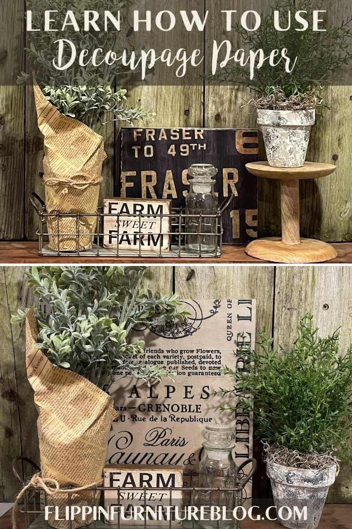 How to Use Decoupage Paper Flippin Furniture