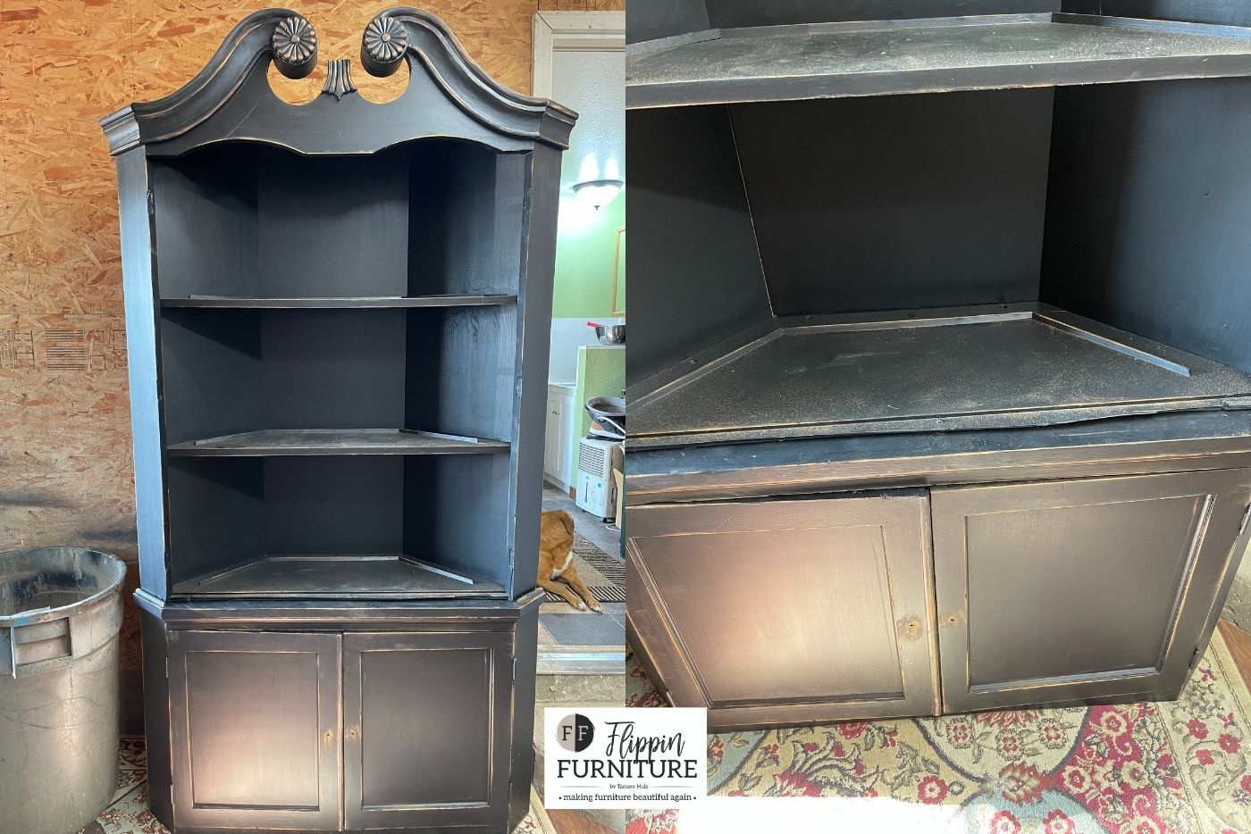 Quick And Easy DIY Painted Corner Display Case Flippin Furniture
