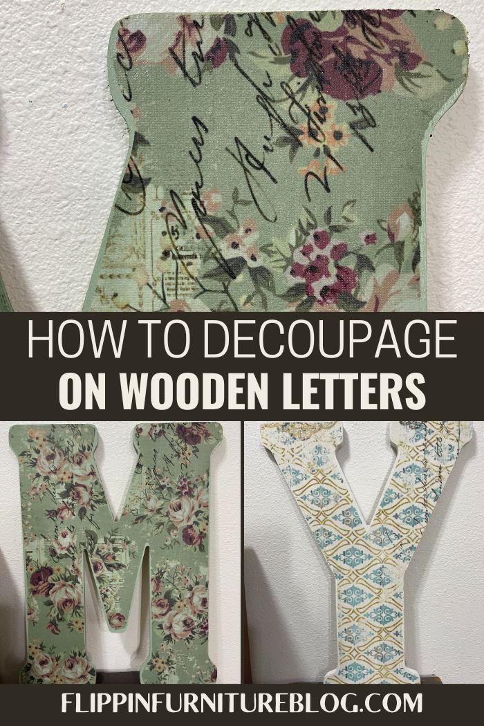 How to Decoupage a Wooden Letter Flippin Furniture