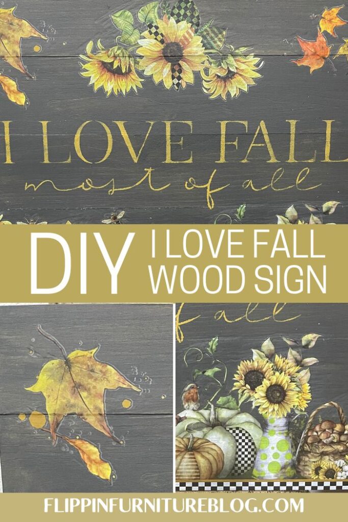 DIY I LOVE FALL Wood Sign